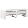 vidaXL Καναπές Κήπου Λευκό 185.5 x 60 x 62 εκ. Μασίφ ξύλο πεύκου