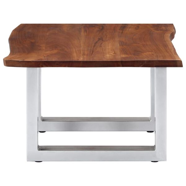 vidaXL Τραπεζάκι Σαλονιού Live Edge 60x60x40 εκ. Μασίφ Ξύλο Ακακίας