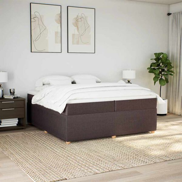 vidaXL &Kappa;&rho;&epsilon;&beta;ά&tau;&iota; Boxspring &mu;&epsilon; &Sigma;&tau;&rho;ώ&mu;&alpha; &Sigma;&kappa;&omicron;ύ&rho;&omicron; &Kappa;&alpha;&phi;έ 200x200 &epsilon;&kappa;. &Upsilon;&phi;&alpha;&sigma;&mu;ά&tau;&iota;&nu;&omicron;