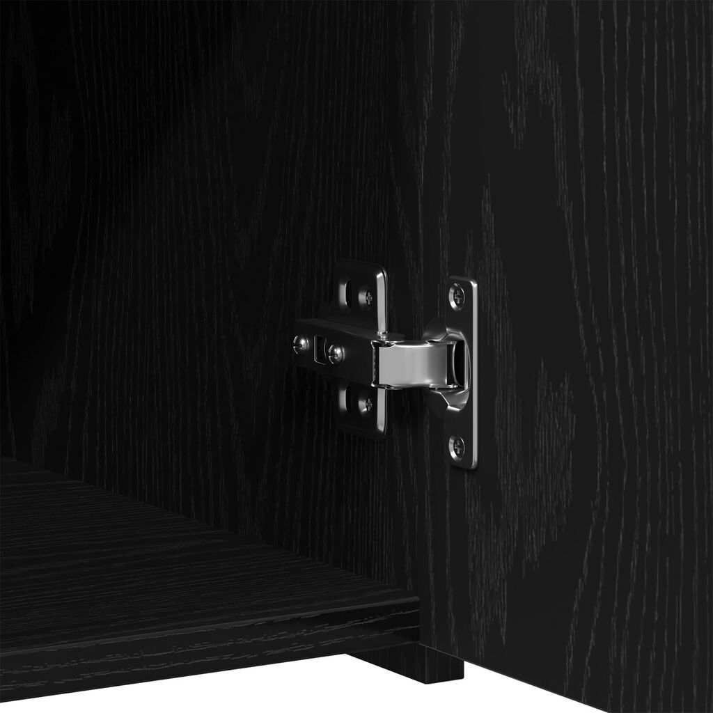 vidaXL Μπουφές Μαύρης Δρυός 30x42,5x93 εκ. Κατασκευασμένο από Ξύλο