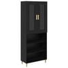 vidaXL Highboard &Mu;&alpha;ύ&rho;&eta; &Omicron;&xi;&upsilon;ά 69,5 x 34 x 180 &epsilon;&kappa;. &Sigma;ύ&nu;&theta;&epsilon;&tau;&omicron; &Xi;ύ&lambda;&omicron; &kappa;&alpha;&iota; &Gamma;&upsilon;&alpha;&lambda;ί