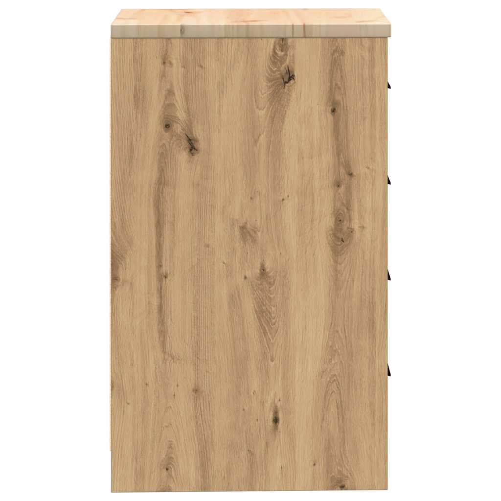 vidaXL ντουλάπι αποθήκευσης γκαράζ 40x51x85 εκ μασίφ ξύλο πεύκο