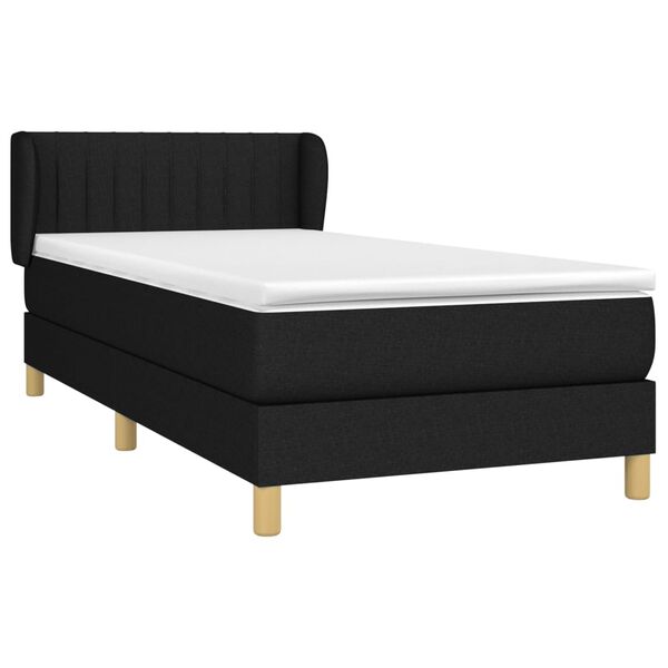 vidaXL &Kappa;&rho;&epsilon;&beta;ά&tau;&iota; Boxspring &mu;&epsilon; &Sigma;&tau;&rho;ώ&mu;&alpha; &Mu;&alpha;ύ&rho;&omicron; 100 x 200 &epsilon;&kappa;. &Upsilon;&phi;&alpha;&sigma;&mu;ά&tau;&iota;&nu;&omicron;