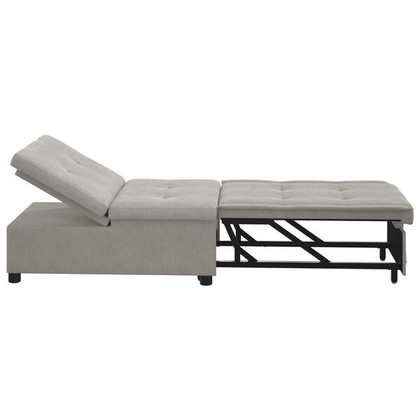 vidaXL Κρεβάτι καναπές Ανοιχτό γκρι 67 x 194 x 82 εκ Υφασμά Μικροΐνας