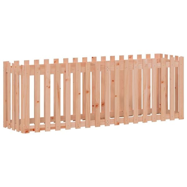 vidaXL Ζαρντινιέρα με Σχέδιο Φράχτη 200x50x70 εκ. Μασίφ Ψευδοτσούγκα