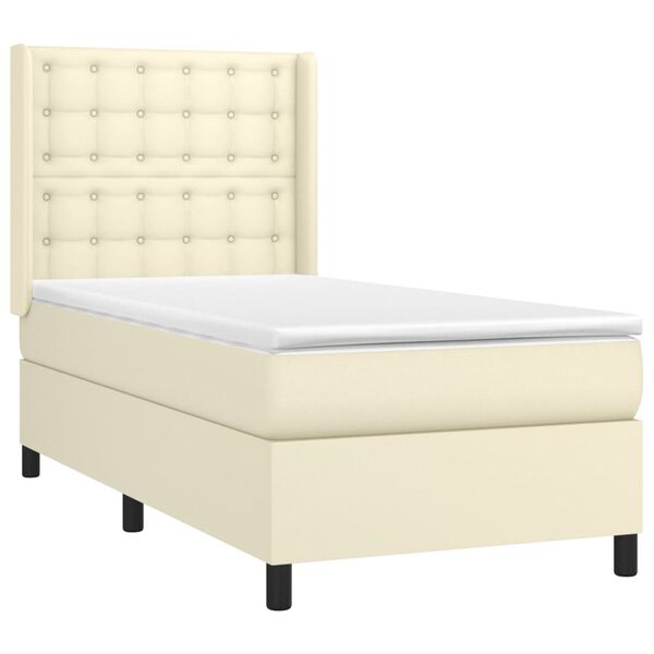 vidaXL &Kappa;&rho;&epsilon;&beta;ά&tau;&iota; Boxspring &mu;&epsilon; &Sigma;&tau;&rho;ώ&mu;&alpha; &Kappa;&rho;&epsilon;&mu; 100x200&epsilon;&kappa;. &alpha;&pi;ό &Sigma;&upsilon;&nu;&theta;&epsilon;&tau;&iota;&kappa;ό &Delta;έ&rho;&mu;&alpha;