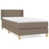vidaXL &Kappa;&rho;&epsilon;&beta;ά&tau;&iota; Boxspring &mu;&epsilon; &Sigma;&tau;&rho;ώ&mu;&alpha; Taupe 80x200 &epsilon;&kappa;. &Upsilon;&phi;&alpha;&sigma;&mu;ά&tau;&iota;&nu;&omicron;