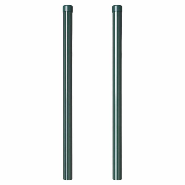 vidaXL Πό posts φράχτη 2 pcs Πράσινο 50 cm Ατσάλι με Επικάλυψη Πούδρας