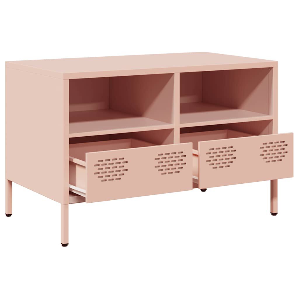 vidaXL Έπιπλο Τηλεόρασης Ροζ 68 x 39 x 43,5 εκ. Χάλυβας Ψυχρής Έλασης
