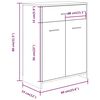 vidaXL Ντουλάπι Μπάνιου Καφέ Δρυς 60 x 33 x 80 εκ. Επεξεργασμένο Ξύλο