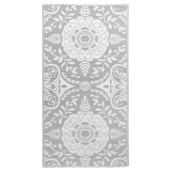 vidaXL Χαλί εξωτερικού χώρου ARAKIL ανοιχτό γκρι 80x150 cm PP