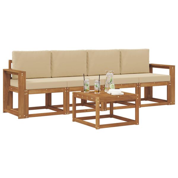 vidaXL &Sigma;&epsilon;&iota;&rho;ά &Kappa;&alpha;&nu;&alpha;&pi;έ &Epsilon;&xi;&omega;&tau;&epsilon;&rho;&iota;&kappa;&omicron;ύ &mu;&epsilon; &mu;&alpha;&xi;&iota;&lambda;ά&rho;&iota; 5 pcs &Phi;&upsilon;&sigma;&iota;&kappa;ό &kappa;&alpha;&iota; &Mu;&pi;&epsilon;&zeta;