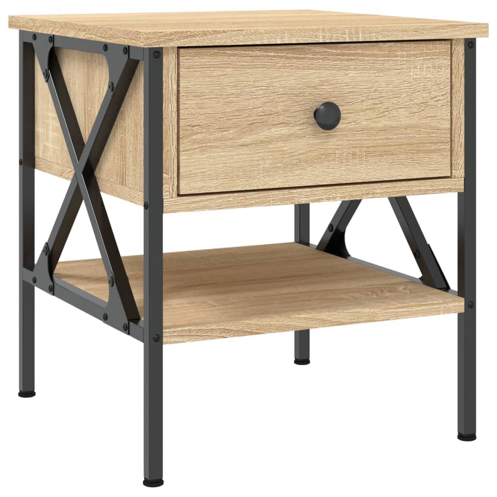 vidaXL Κομοδίνα 2 τεμ. Sonoma Δρυς 40x42x45 εκ. από Επεξεργασμένο Ξύλο