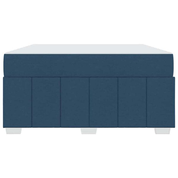 vidaXL Σκελετός Κρεβατιού με στρώμα Μπλε 160 x 200 cm ύφασμα