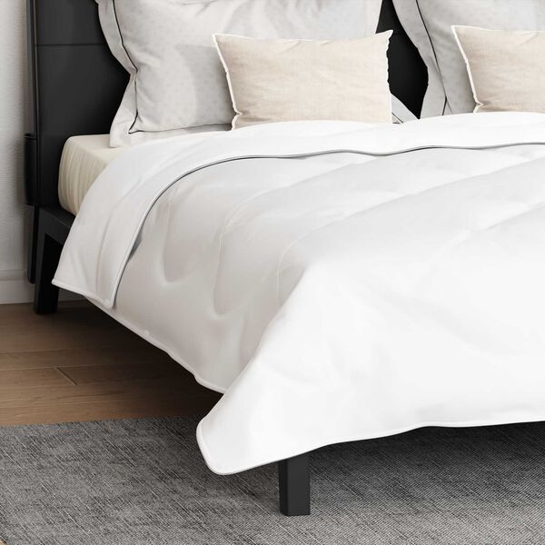 vidaXL Πάπλωμα με Μαξιλάρια Άλλο 3 pcs Λευκό 200 x 200 cm Μικροΐνες