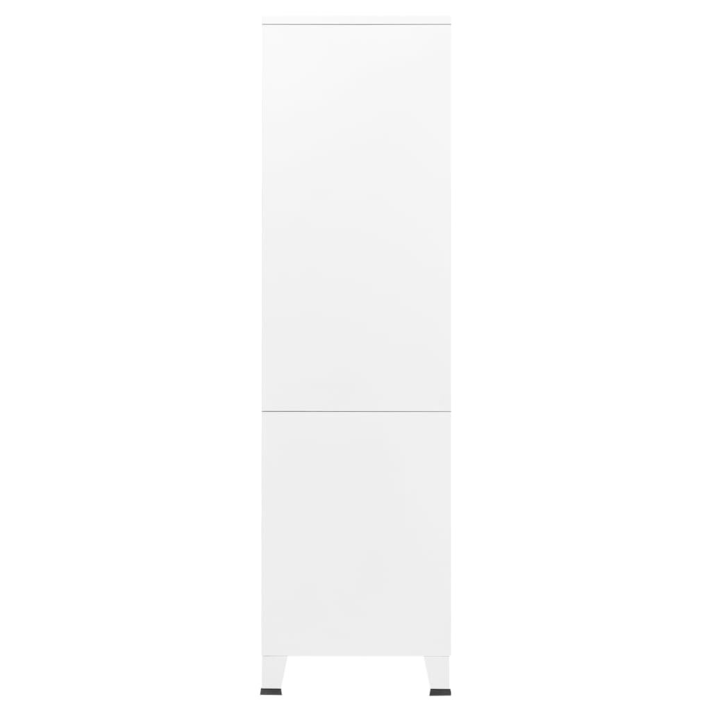 vidaXL Ντουλάπα Βιομηχανική Λευκή 90 x 50 x 180 εκ. Μεταλλική