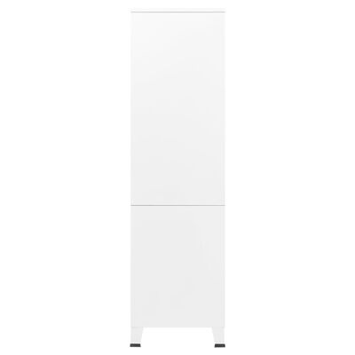 vidaXL Ντουλάπα Βιομηχανική Λευκή 90 x 50 x 180 εκ. Μεταλλική