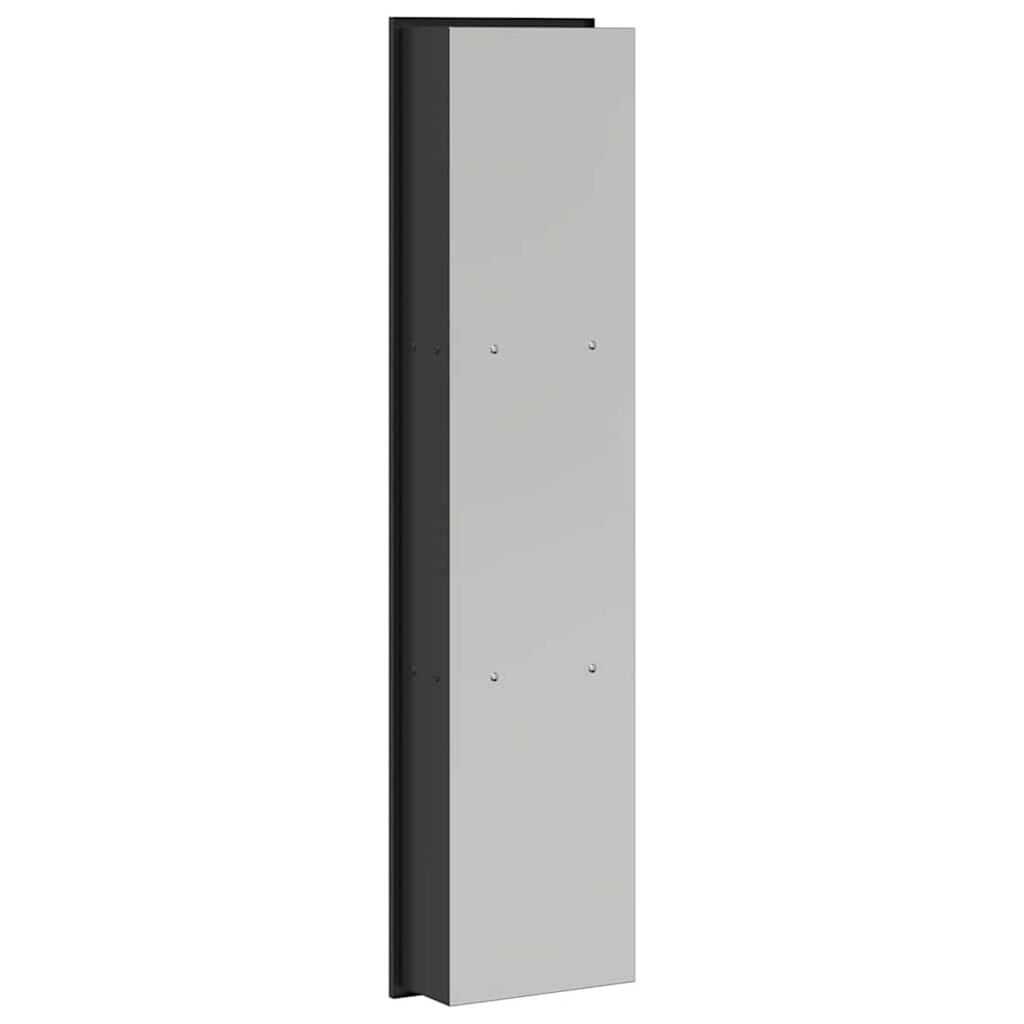 vidaXL Νίτσα Μπάνιου Μαύρο 90 x 20 x 9.5 εκ Ανοξείδωτο ατσάλι