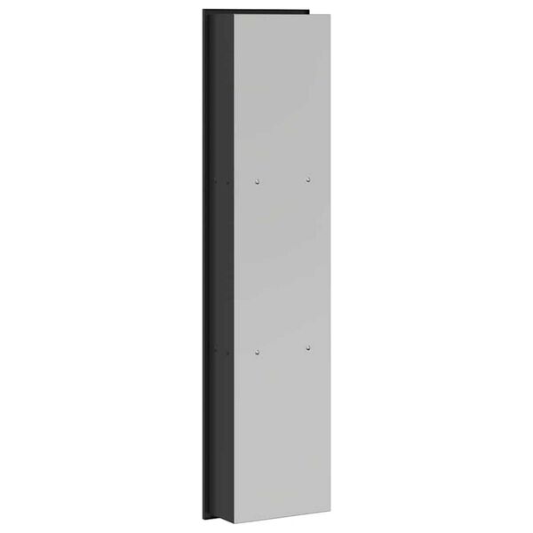 vidaXL Νίτσα Μπάνιου Μαύρο 90 x 20 x 9.5 εκ Ανοξείδωτο ατσάλι