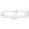 vidaXL Ράφι Τοίχου Ανοιχτό Καφέ 120x30x(2-4)εκ. Επεξ. Μασίφ Ξύλο Δρυός