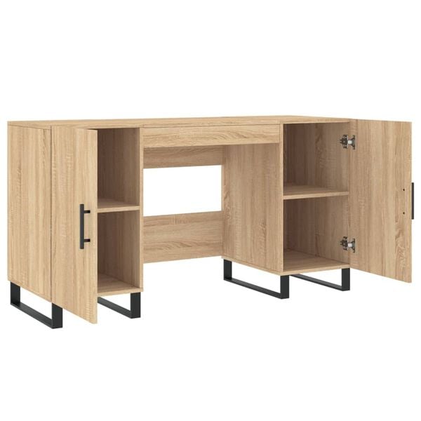 vidaXL Γραφείο Sonoma Δρυς 140 x 50 x 75 εκ. από Επεξεργασμένο Ξύλο