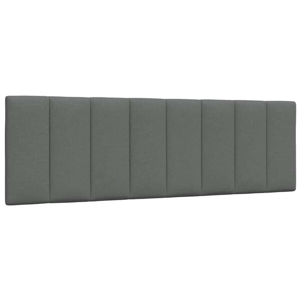 vidaXL Κρεβάτι Σκούρο Γκρι 160x200 εκ Υφασμάτινο