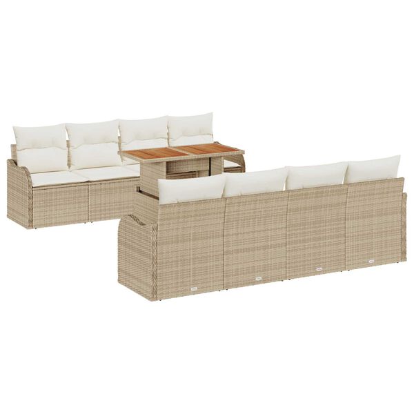 vidaXL Σετ Καναπέ Κήπου 7 pcs μπεζ και κρεμ 100 x 55 x 73 εκ