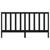vidaXL Κεφαλάρι Κρεβατιού Μαύρο 206 x 4 x 100 εκ. Μασίφ Ξύλο Πεύκου