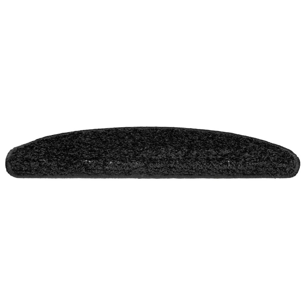 vidaXL Πατάκια για σκάλες 30 τεμάχια Μαύρο 65x21x4 cm