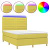 vidaXL &Kappa;&rho;&epsilon;&beta;ά&tau;&iota; Boxspring &mu;&epsilon; &Sigma;&tau;&rho;ώ&mu;&alpha; & LED &Pi;&rho;ά&sigma;&iota;&nu;&omicron; 140x190 &epsilon;&kappa; &Upsilon;&phi;&alpha;&sigma;&mu;ά&tau;&iota;&nu;&omicron;