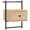 vidaXL Κομοδίνο Επιτοίχιο Sonoma Δρυς 35x30x51 εκ. από Επεξεργ. Ξύλο