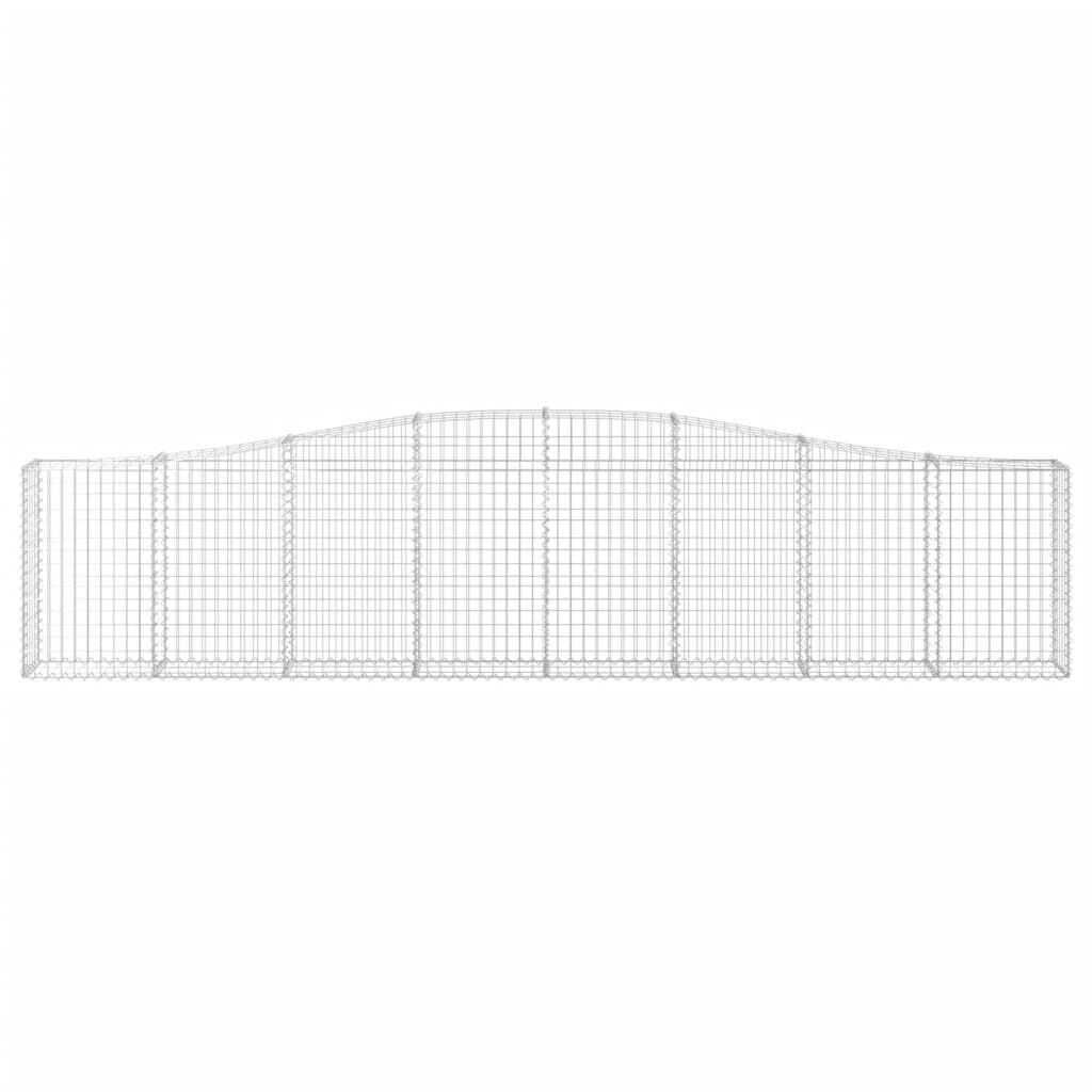 vidaXL Συρματοκιβώτια Τοξωτά 6 τεμ. 400x30x80/100 εκ. Γαλβαν. Ατσάλι