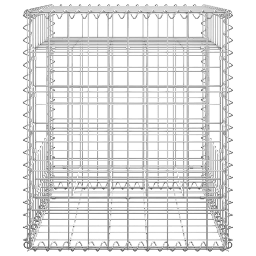 vidaXL Συρματοκιβώτιο Στύλος 50 x 50 x 60 εκ. Σιδερένιο