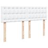 vidaXL Οθωμανικό κρεβάτι με στρώμα Λευκό 140x190cm Faux Leather