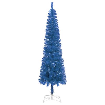 vidaXL Χριστουγεννιάτικο Δέντρο Slim Μπλε 120 εκ.