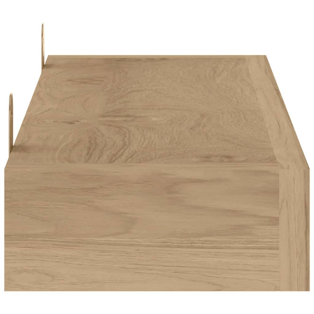 vidaXL Ράφια Τοίχου 2 τεμ. 60 x 15 x 4 εκ. από Μασίφ Ξύλο Teak