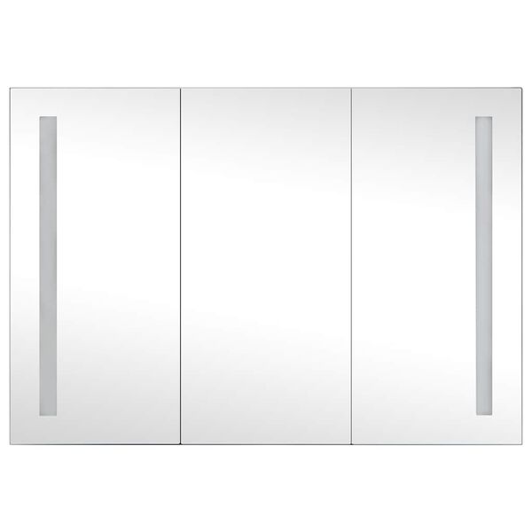 vidaXL Καθρέφτης Μπάνιου με Ντουλάπι & LED 89 x 14 x 62 εκ.