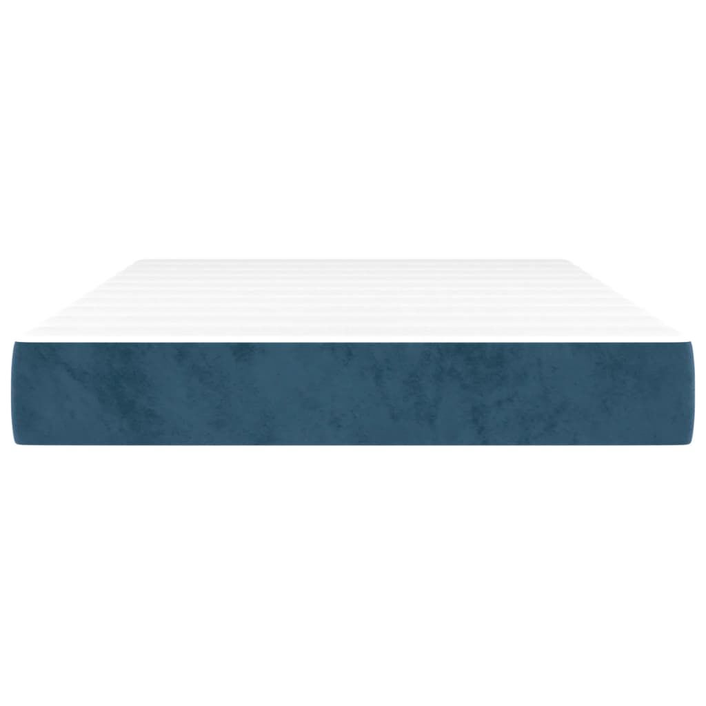 vidaXL Στρώμα με Pocket Springs Σκούρο Μπλε 120x200x20 εκ. Βελούδινο