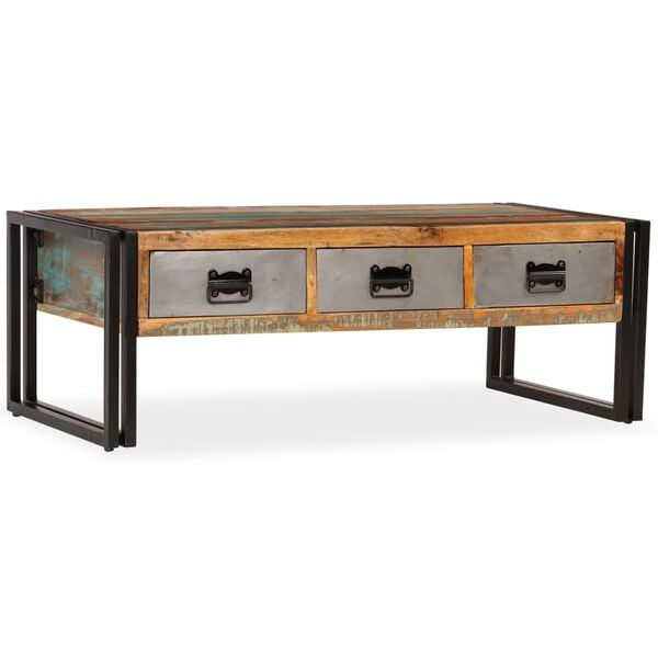 vidaXL Τραπεζάκι Σαλονιού με 3 Συρτάρια 100x50x35 εκ. Ανακυκλ. Ξύλο