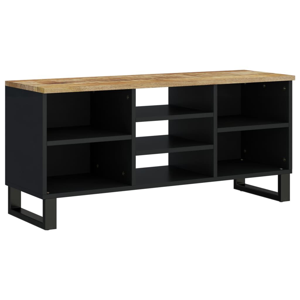 vidaXL Έπιπλο Τηλεόρασης 100x33x46 εκ. Μασίφ Ξύλο Μάνγκο & Επεξ. Ξύλο