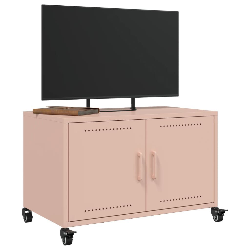 vidaXL Έπιπλο Τηλεόρασης Ροζ 68 x 39 x 43,5 εκ. Χάλυβας