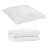 vidaXL Διπλό με Μαξιλάρι 2 pcs Λευκό 155 x 220 cm Μικροΐνες