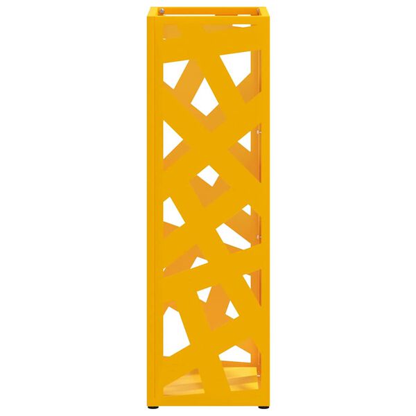 vidaXL Σχέδιο & βάση αποθήκευσης Μουσταρδί 15.5 x 15.5 x 49 εκ Ατσάλι