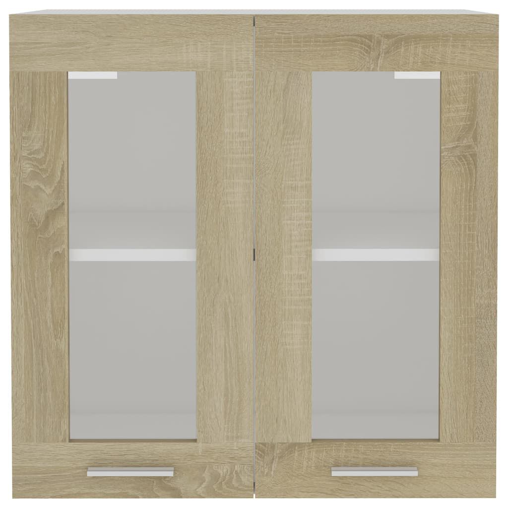 vidaXL Ντουλάπι Κρεμαστό με Τζάμι Lyon Sonoma Δρυς 60x31x60εκ.