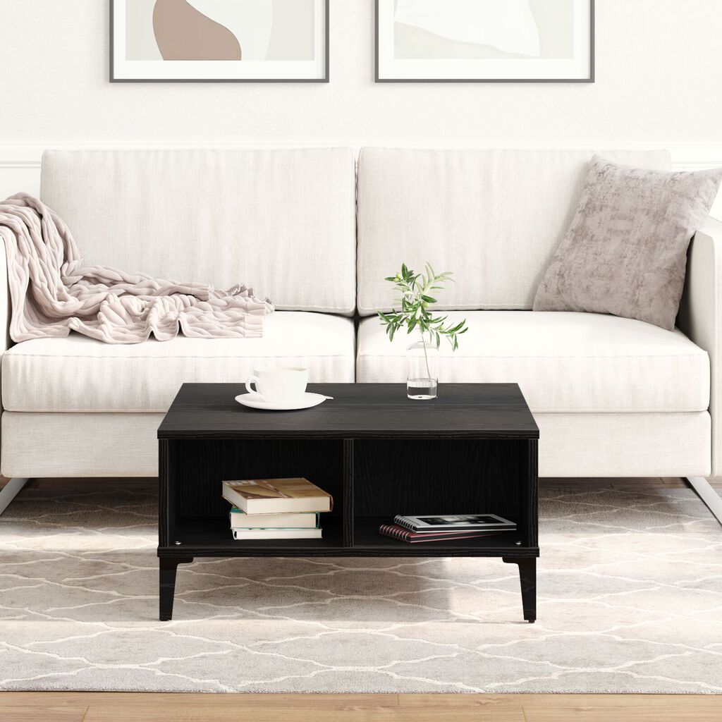 vidaXL Τραπεζάκι σαλονιού Μαύρο Δρυς 60x60x30 εκ. Επεξεργασμένο ξύλο