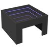 vidaXL Τραπεζάκι Σαλονιού Infinity LED Μαύρο 50x50x30 εκ.