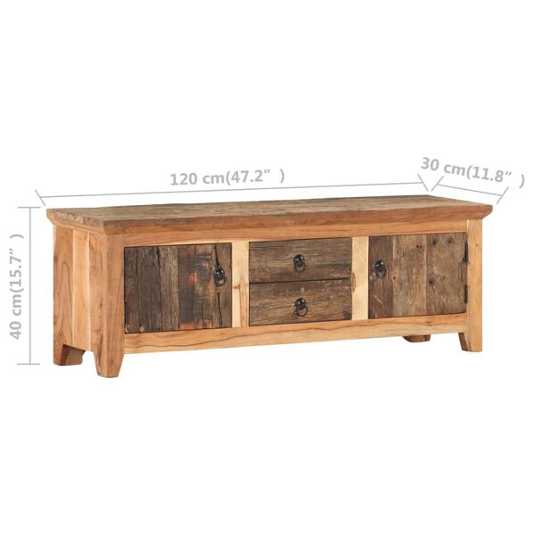 vidaXL Έπιπλο Τηλεόρασης 120x30x40 εκ. Μασίφ Ακακία/Ανακυκλωμένο Ξύλο