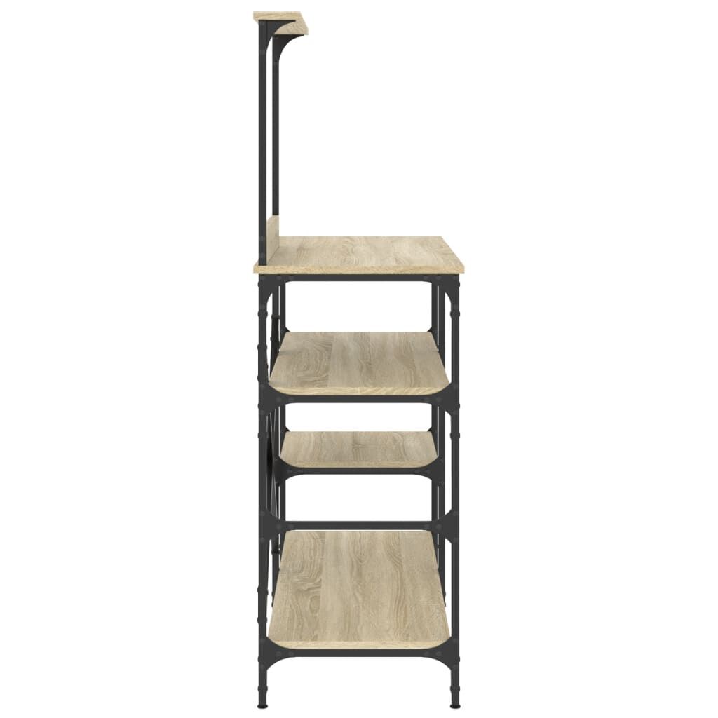 vidaXL Ραφιέρα Κουζίνας Sonoma Δρυς 90x40x132 εκ. Επ. Ξύλο & Μέταλλο