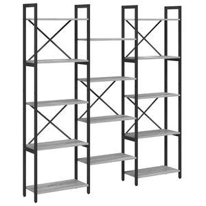 vidaXL &Rho;ά&phi;&iota; &Beta;&iota;&beta;&lambda;ί&omega;&nu; 156 x 25 x 167 &epsilon;&kappa;. &Epsilon;&pi;&epsilon;&xi;&epsilon;&rho;&gamma;&alpha;&sigma;&mu;έ&nu;&omicron; &Xi;ύ&lambda;&omicron; &Gamma;&kappa;&rho;&iota; sonoma