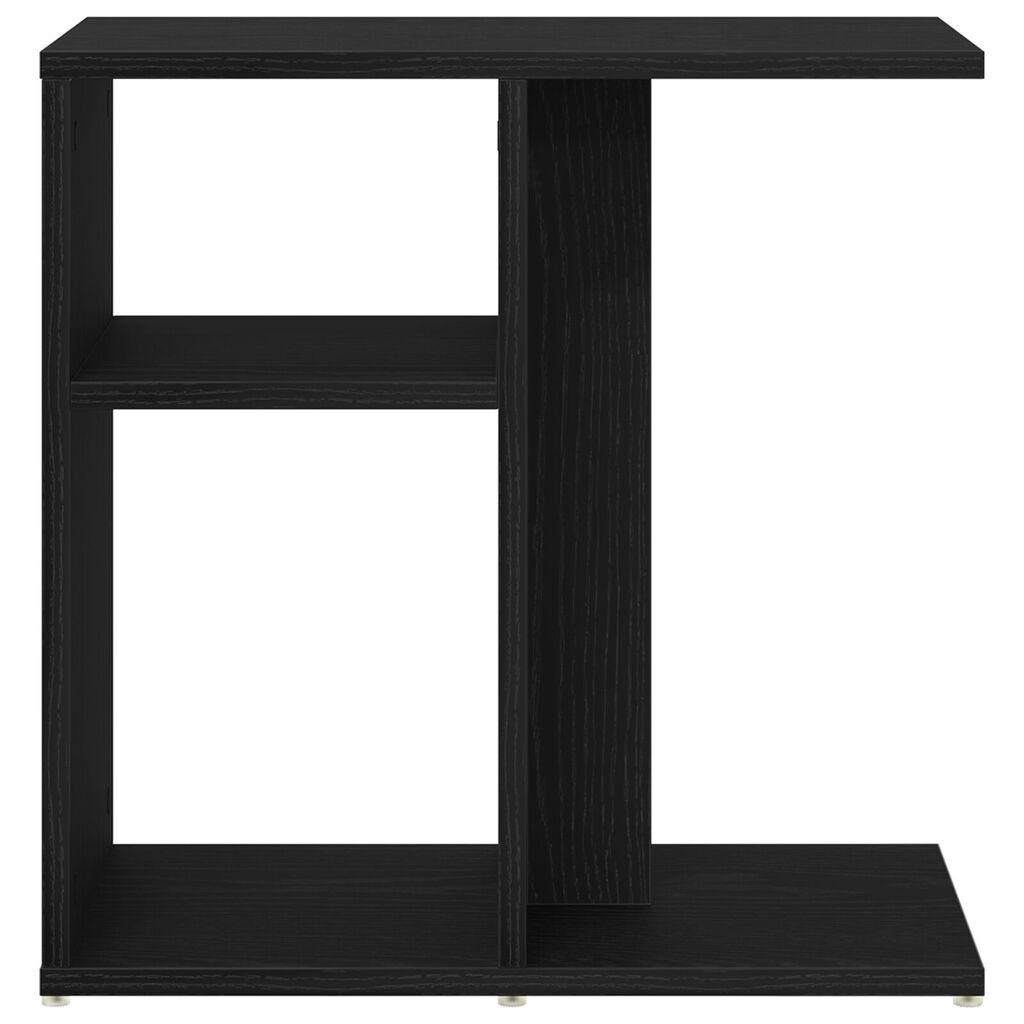 vidaXL Μαύρο Δρυς Πλευρικό Τραπέζι 50x30x50 εκ. Από ξύλο